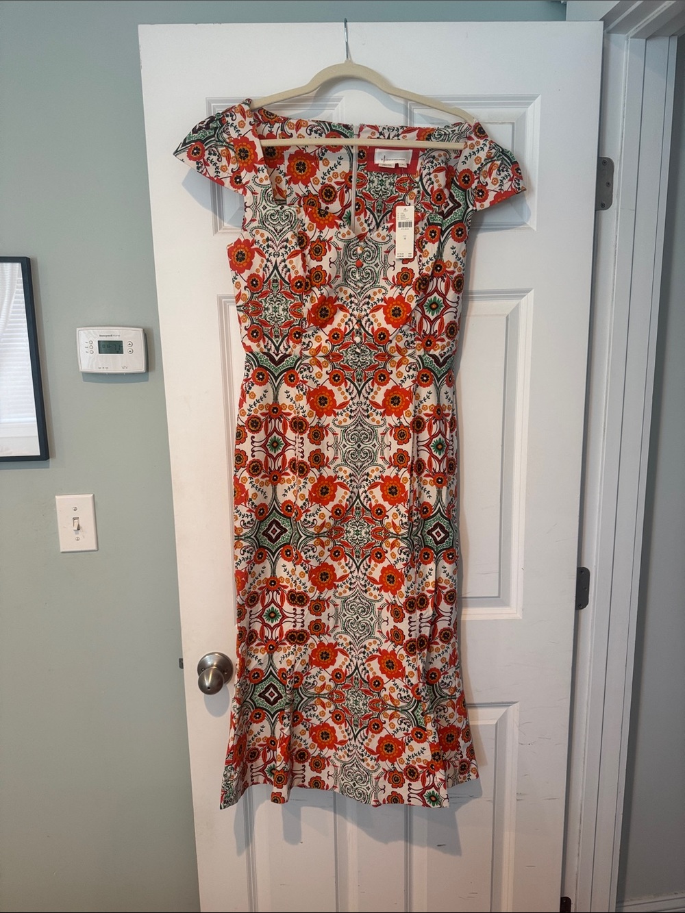 NWT: Anthropologie Floral Cap-Sleeve Midi Dress in